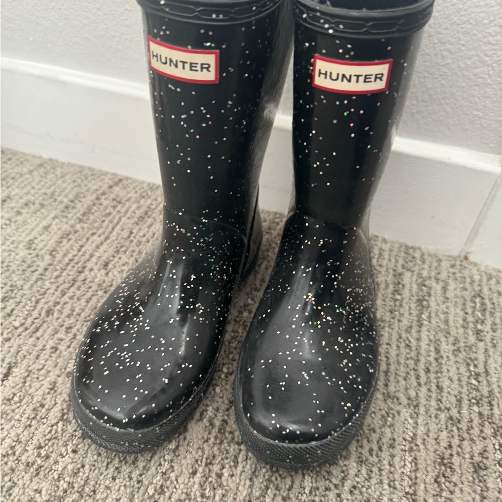 Hunter Black Speckled Rain Boots